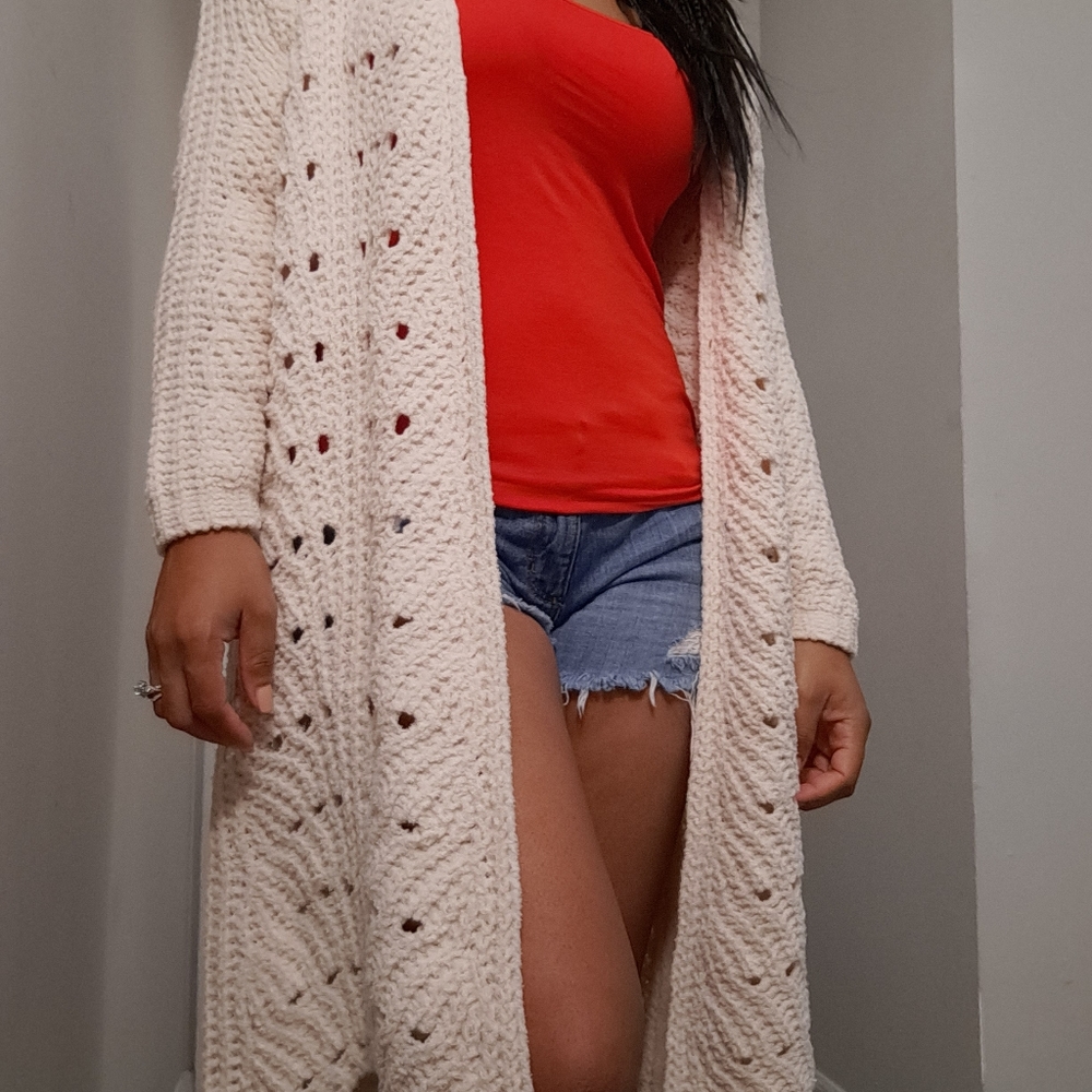 Cream duster/cardigan